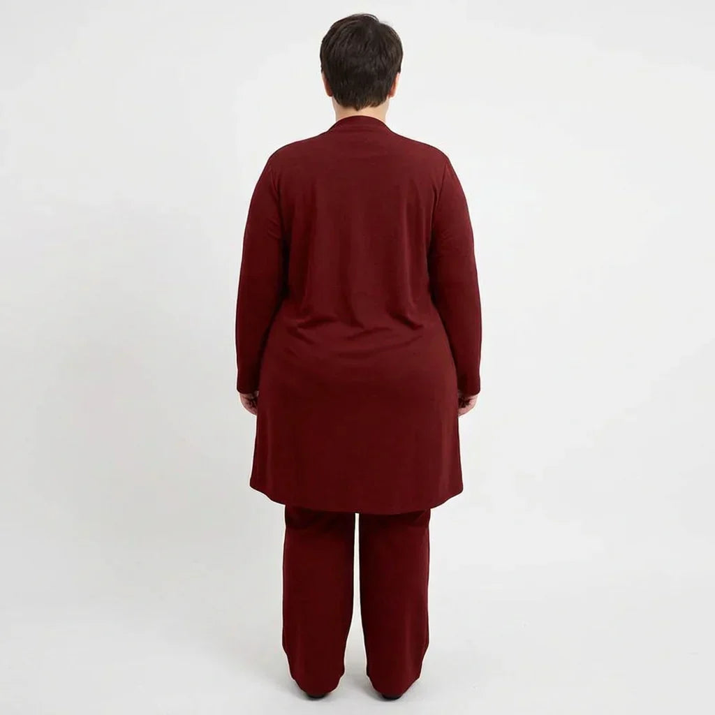 3-Piece Women's Lounge Set with Relaxed Top and Wide-Leg Pants 7
