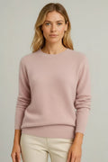 Classic Crewneck Cashmere Sweater for Women - Long Sleeves, Soft Fit 0