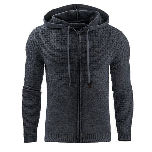 Full-Zip Hoodie in Cotton-Polyester Blend for Men - Durable Comfort 1