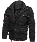 Heavy-Duty Cotton Pilot Jacket with Adjustable Hood and Pockets 0