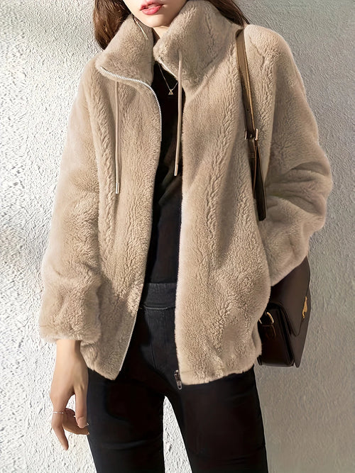 High-Neck Double-Faced Fleece Jacket for Men and Women 0