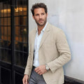 Lightweight Linen-Blend Blazer with Relaxed Fit 0