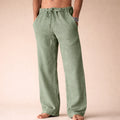 Lightweight Linen Trousers with Adjustable Drawstring Waist 0