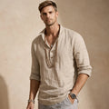 Lightweight Relaxed Fit Linen Shirt for Men and Women - Versatile Style 0