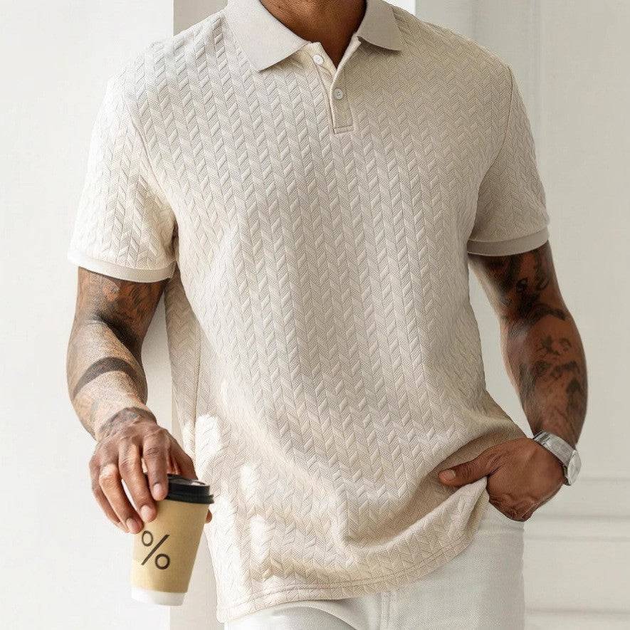 Lightweight Tailored Polo Shirt with Textured Knit 4