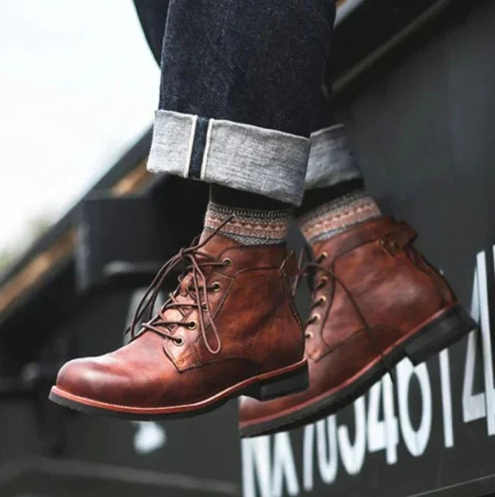 Men's Leather Boots with Durable Construction and Comfortable Fit 6