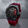 Men's Racing-Inspired Watch with Silicone Strap and Luminous Dial 0