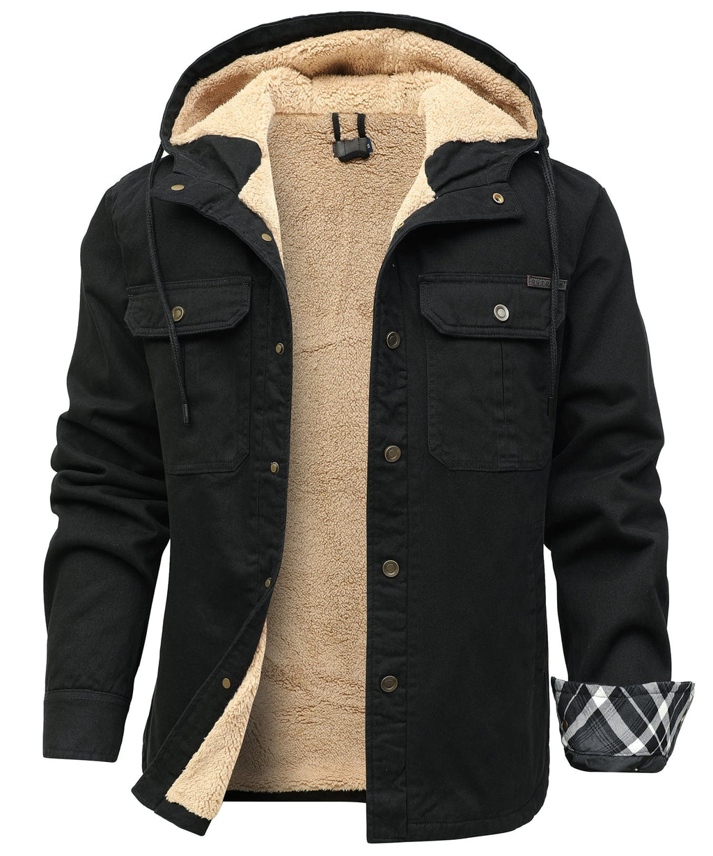 Mens Durable Fleece Jacket with Soft Insulated Interior for Cold Weather 0