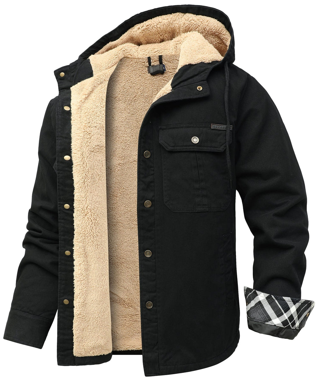 Mens Durable Fleece Jacket with Soft Insulated Interior for Cold Weather 1