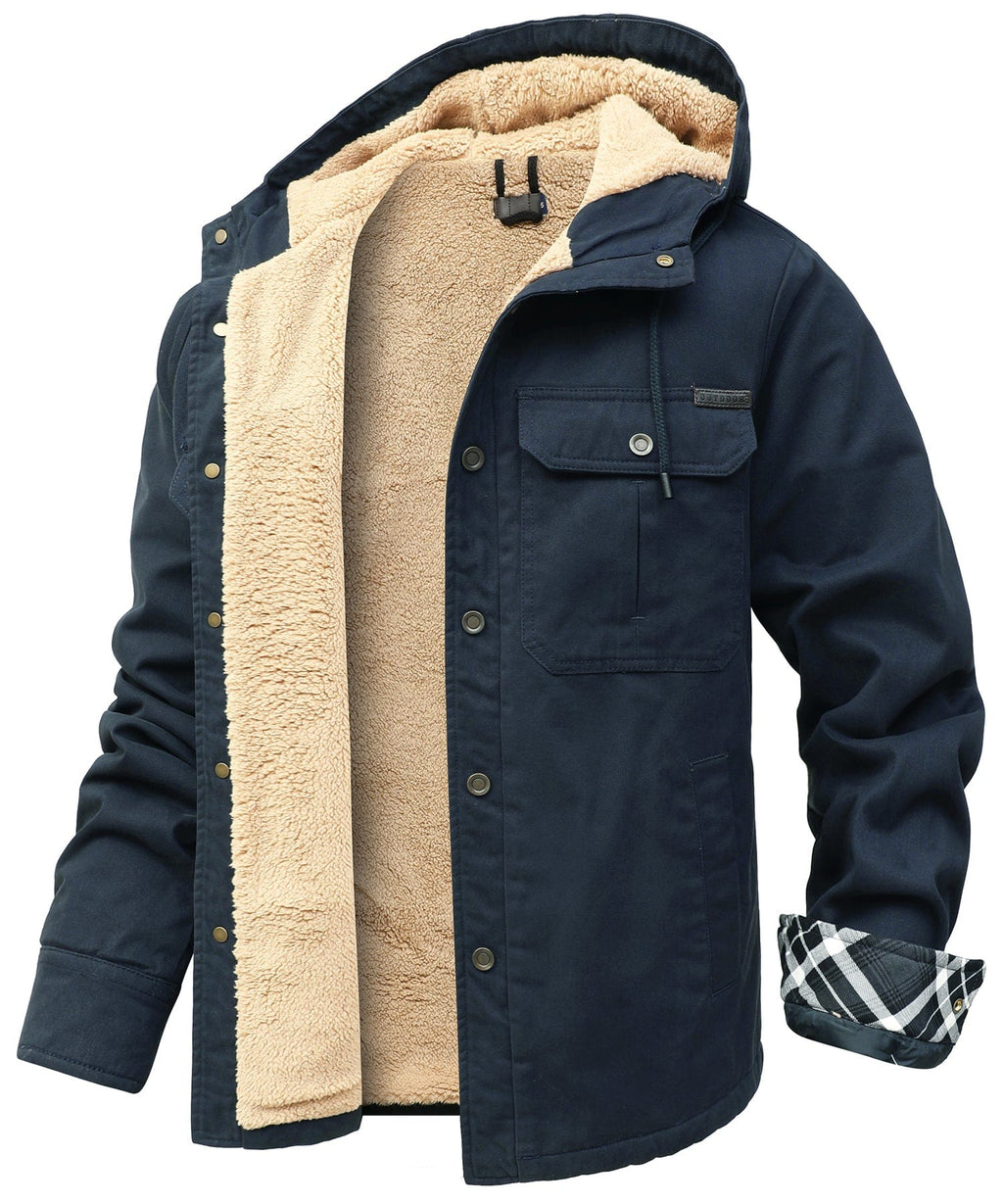 Mens Durable Fleece Jacket with Soft Insulated Interior for Cold Weather 4