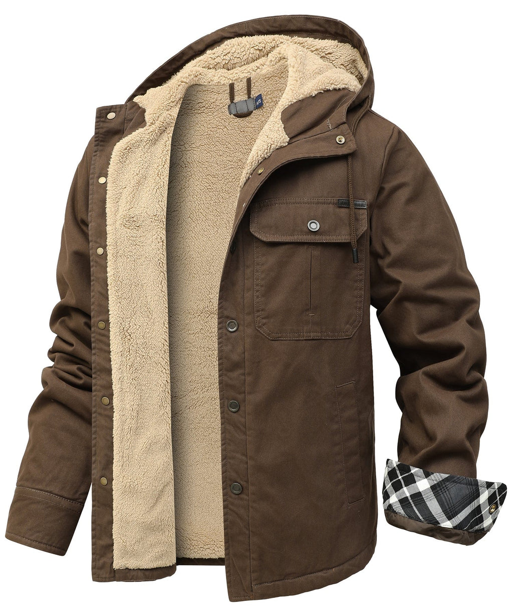 Mens Durable Fleece Jacket with Soft Insulated Interior for Cold Weather 5