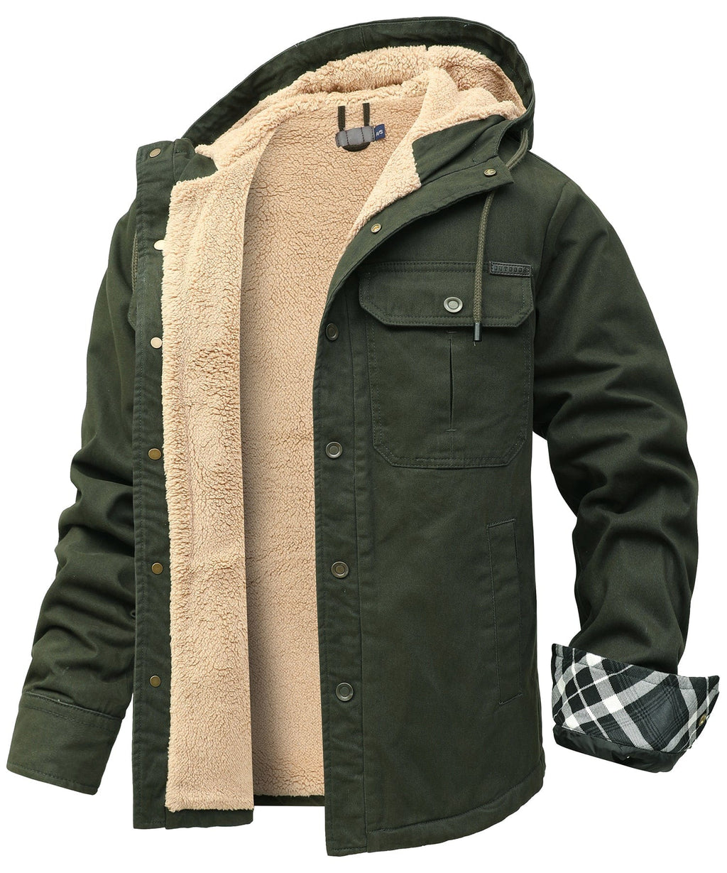 Mens Durable Fleece Jacket with Soft Insulated Interior for Cold Weather 6