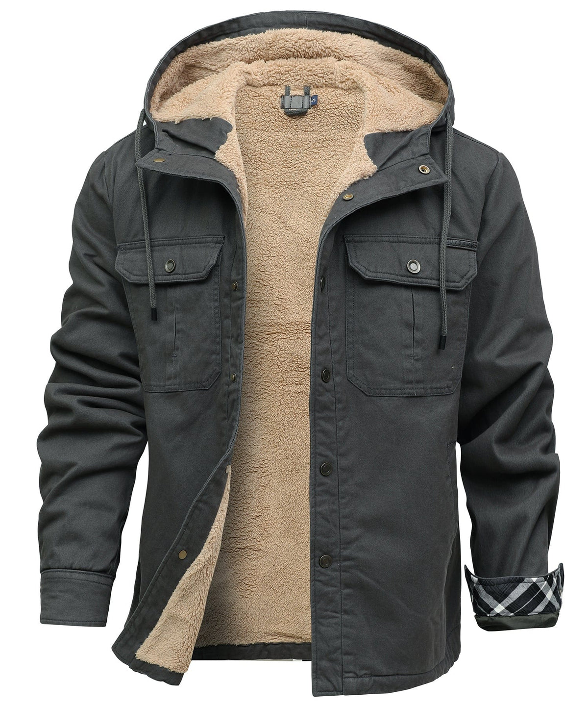 Mens Durable Fleece Jacket with Soft Insulated Interior for Cold Weather 7