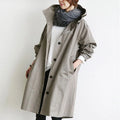 Mid-Length Waterproof Trench Coat for Women with Adjustable Waist 0