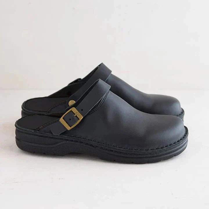 Orthopedic Leather Clogs with Supportive Insole and Non-Slip Sole 2