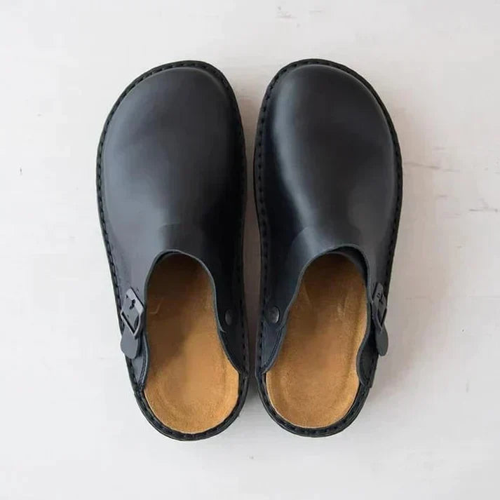 Orthopedic Leather Clogs with Supportive Insole and Non-Slip Sole 3