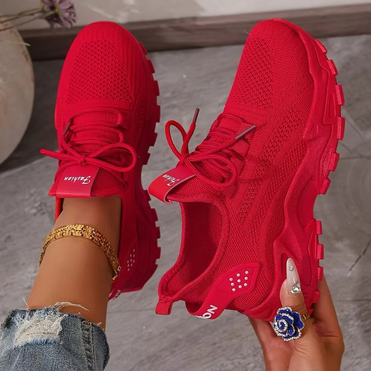 Orthopedic Sneaker with Arch Support and Breathable Knit Upper 3
