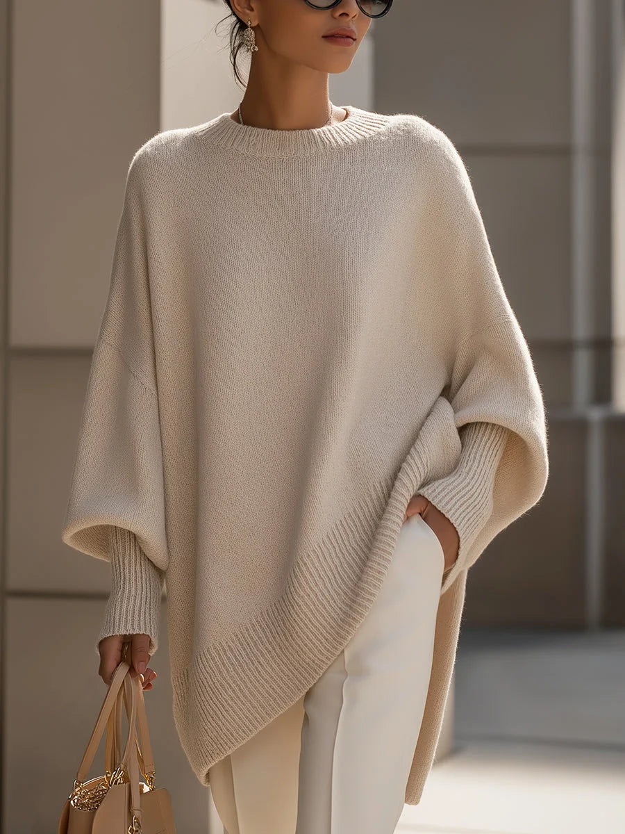 Oversized Poncho for Women in Soft Fabric - Comfortable Layering Piece 0