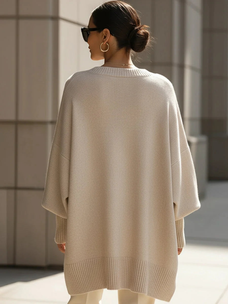 Oversized Poncho for Women in Soft Fabric - Comfortable Layering Piece 7
