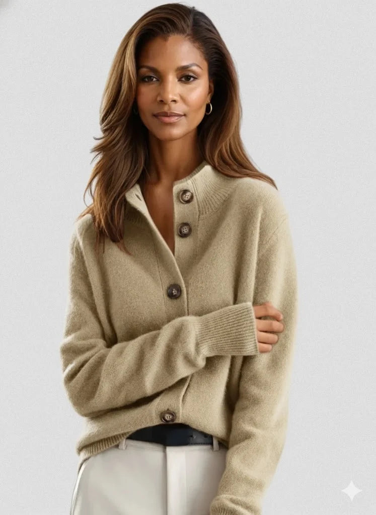 Relaxed Fit Button-Front Cardigan Sweater for Women 9