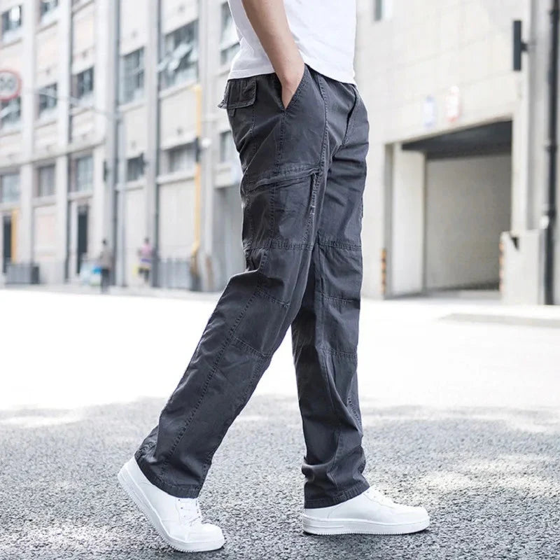 Relaxed Fit Organic Cotton Cargo Pants with Stretch and Pockets 2