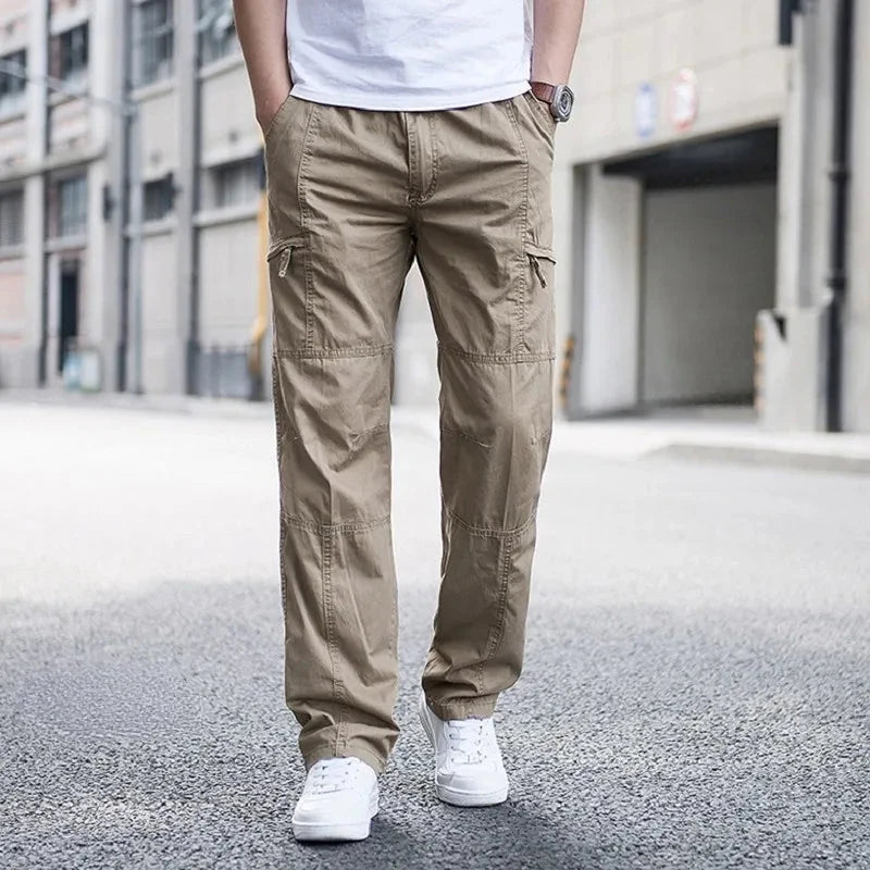 Relaxed Fit Organic Cotton Cargo Pants with Stretch and Pockets 5