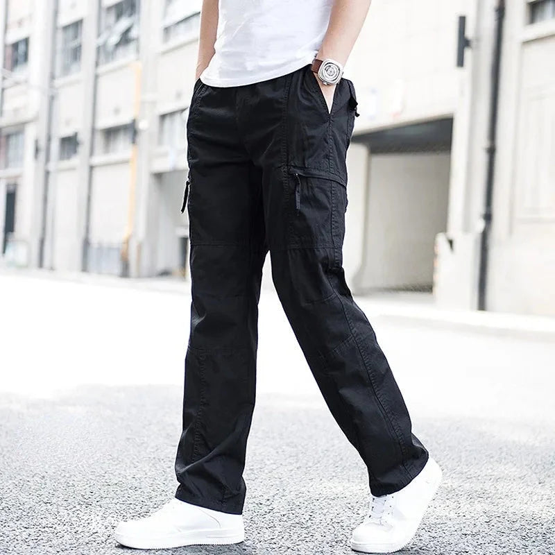 Relaxed Fit Organic Cotton Cargo Pants with Stretch and Pockets 7