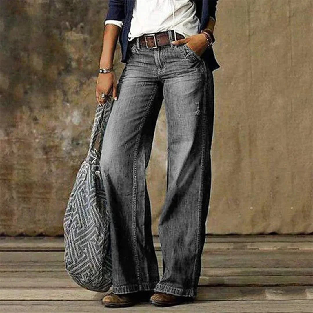 Relaxed Fit Wide Leg Jeans for Women - Comfortable and Versatile 2