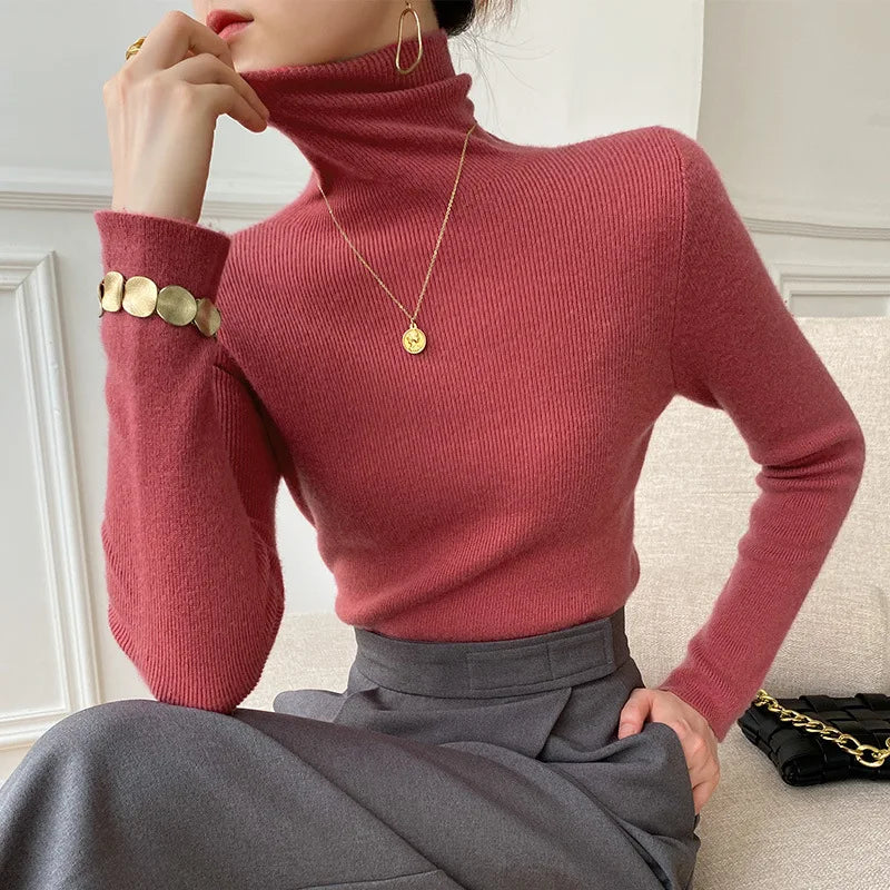 Slim Fit Lightweight Turtleneck Sweater 1