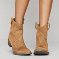 Slouchy Mid-Calf Cowboy Boots for Women with Stacked Heel 0