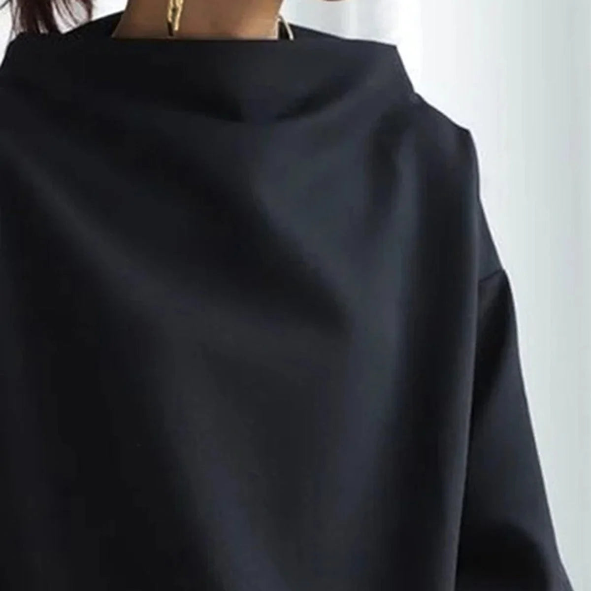 Soft Knit High Neck Top with Relaxed Fit for Everyday Wear 4