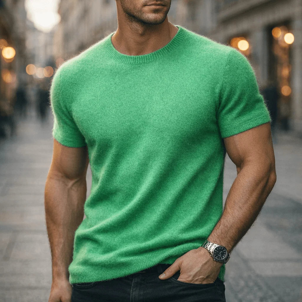Soft Lightweight Cashmere Blend Tee for Everyday Wear 0