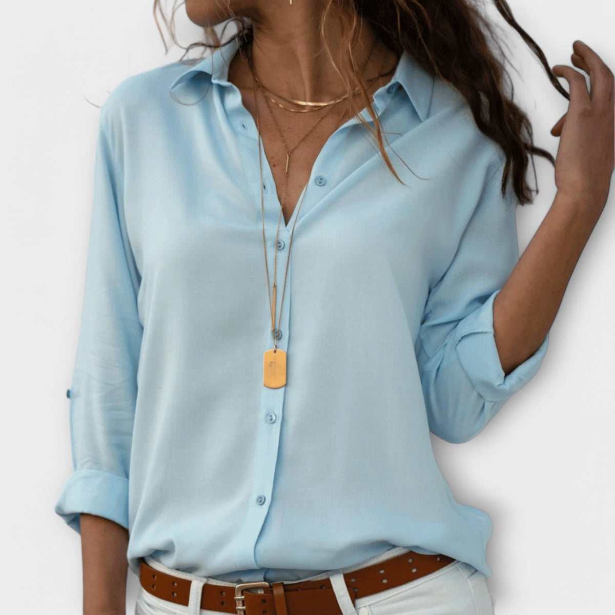 Tailored Women's Blouse with Refined Silhouette for Versatile Style 5