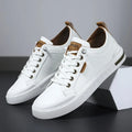 Two-Tone Leather Sneakers with Cushioned EVA Insole 0