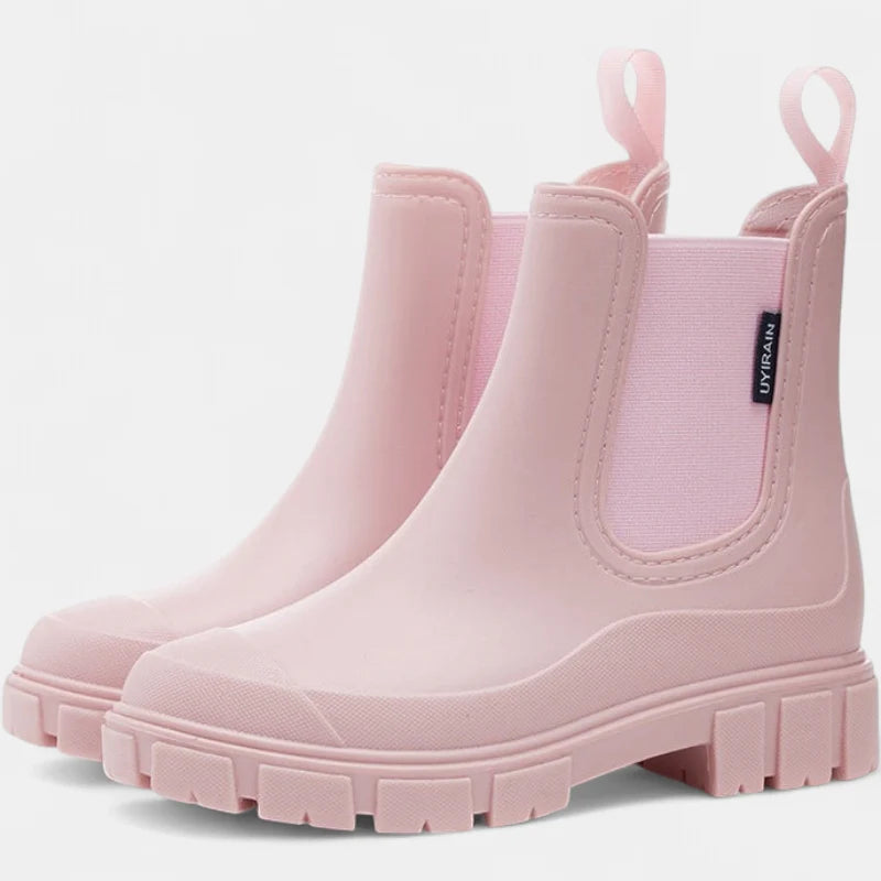 Waterproof Black Ankle Boots for Women with Non-Slip Sole 0