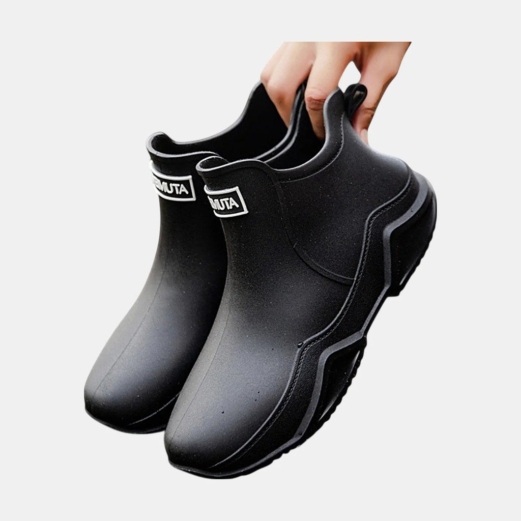 Waterproof Women's Chelsea Rain Boots with Chunky Platform Sole 0