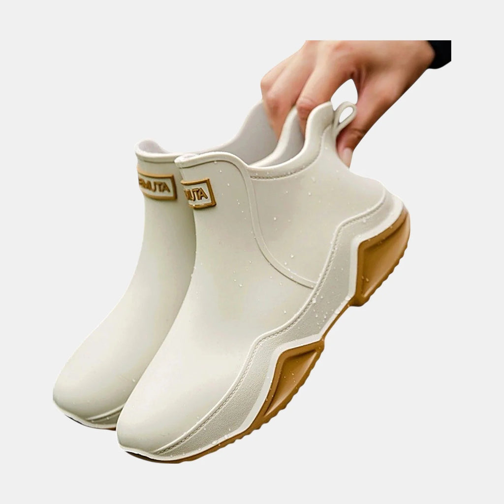 Waterproof Women's Chelsea Rain Boots with Chunky Platform Sole 4