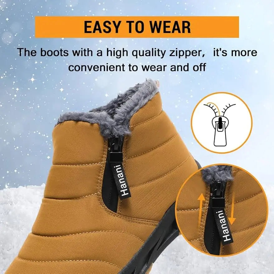 Waterproof Women's Snow Boots with Faux Fur Lining and Non-Slip Sole 5