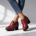 Women's Black Ankle Boots with Orthopedic Support and Side Zipper 0