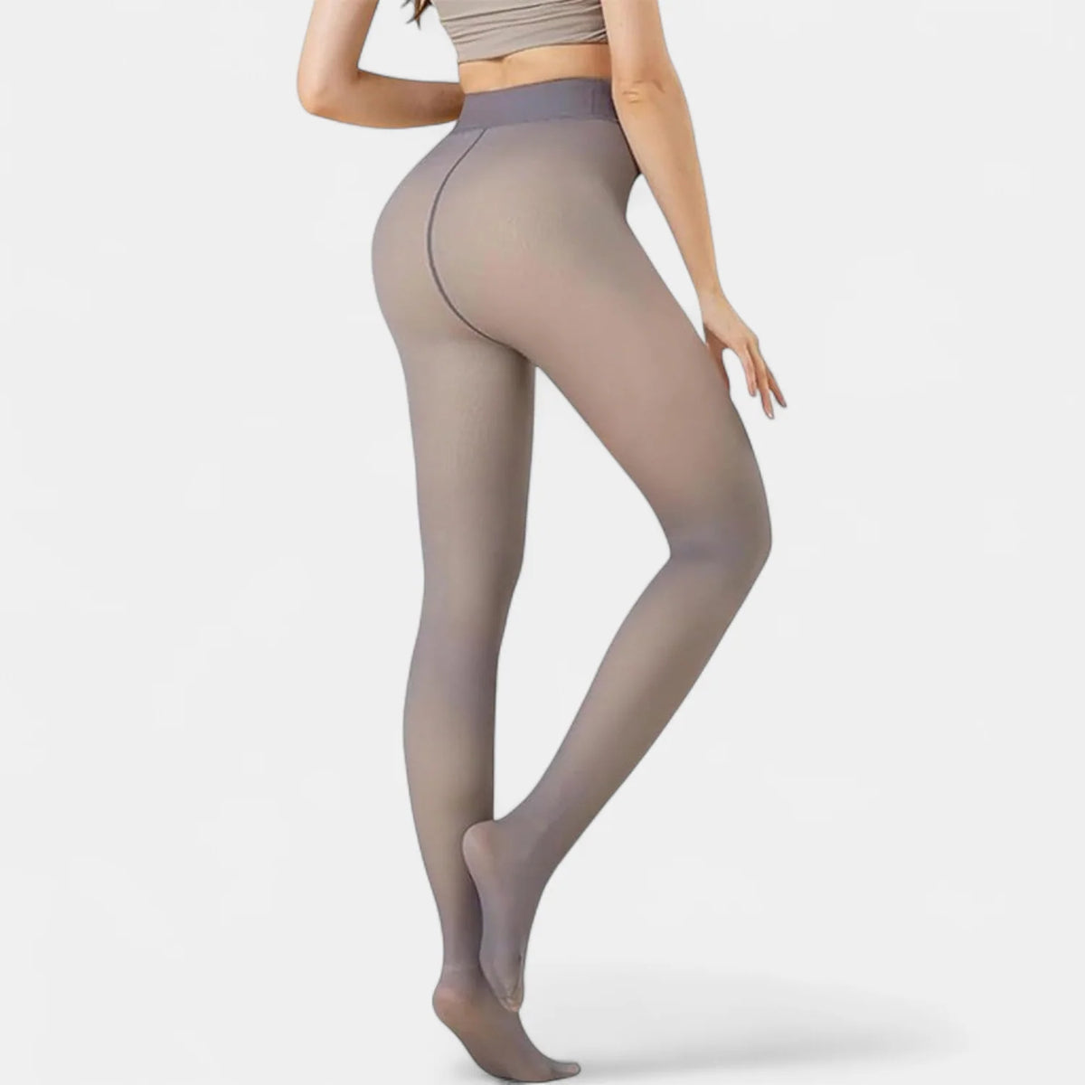 Women's Fleece Lined Thermal Tights with High Waist and Full Foot Coverage 4