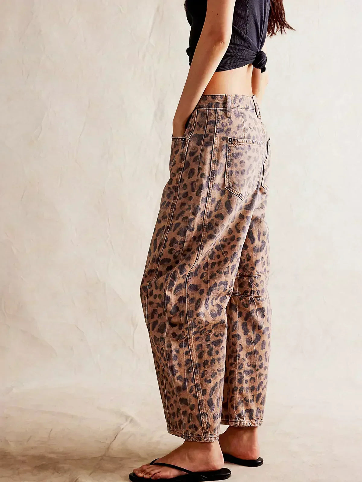 Women's High-Rise Wide Leg Jeans with Panel Detailing for Casual Wear 8