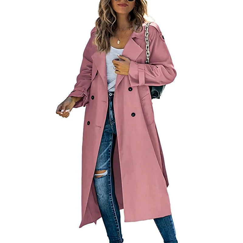 Women's Long Lightweight Trench Coat - Versatile Transitional Jacket 2