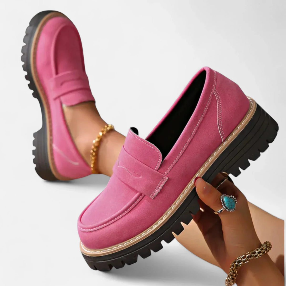 Women's Moccasins with Arch Support and Lightweight Sole for All-Day Comfort 2