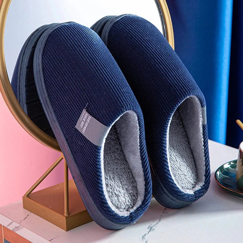 Women's Plush Cotton Slippers with Non-Slip Sole for Indoor and Outdoor Use 13