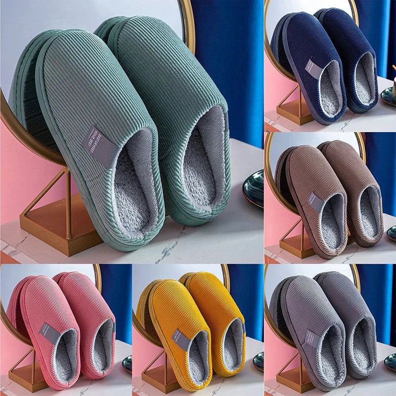 Women's Plush Cotton Slippers with Non-Slip Sole for Indoor and Outdoor Use 7