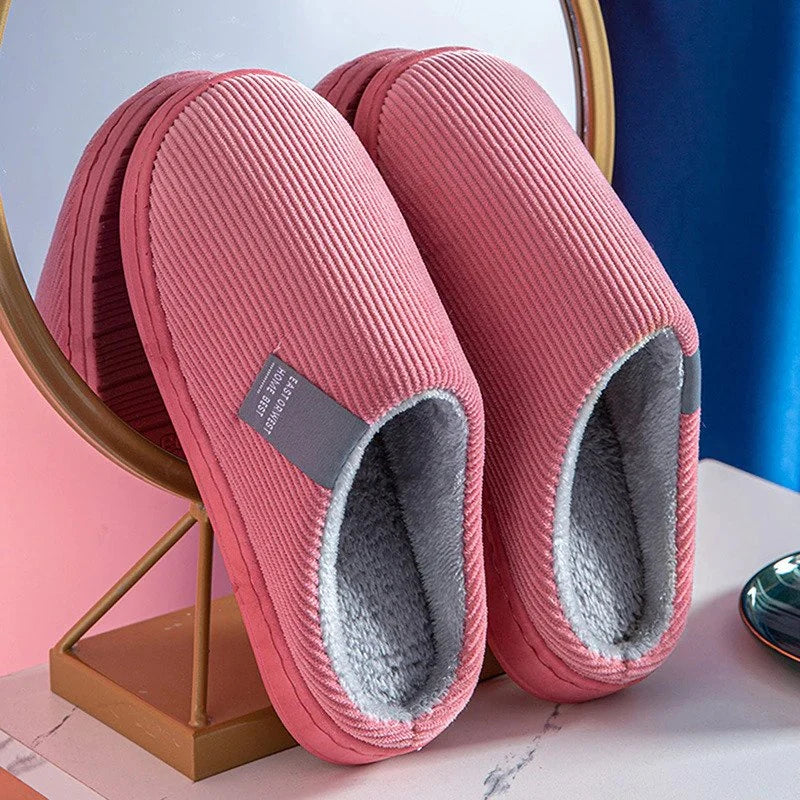 Women's Plush Cotton Slippers with Non-Slip Sole for Indoor and Outdoor Use 8