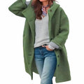 Women's Relaxed-Fit Button-Front Long Winter Coat for Everyday Comfort 0