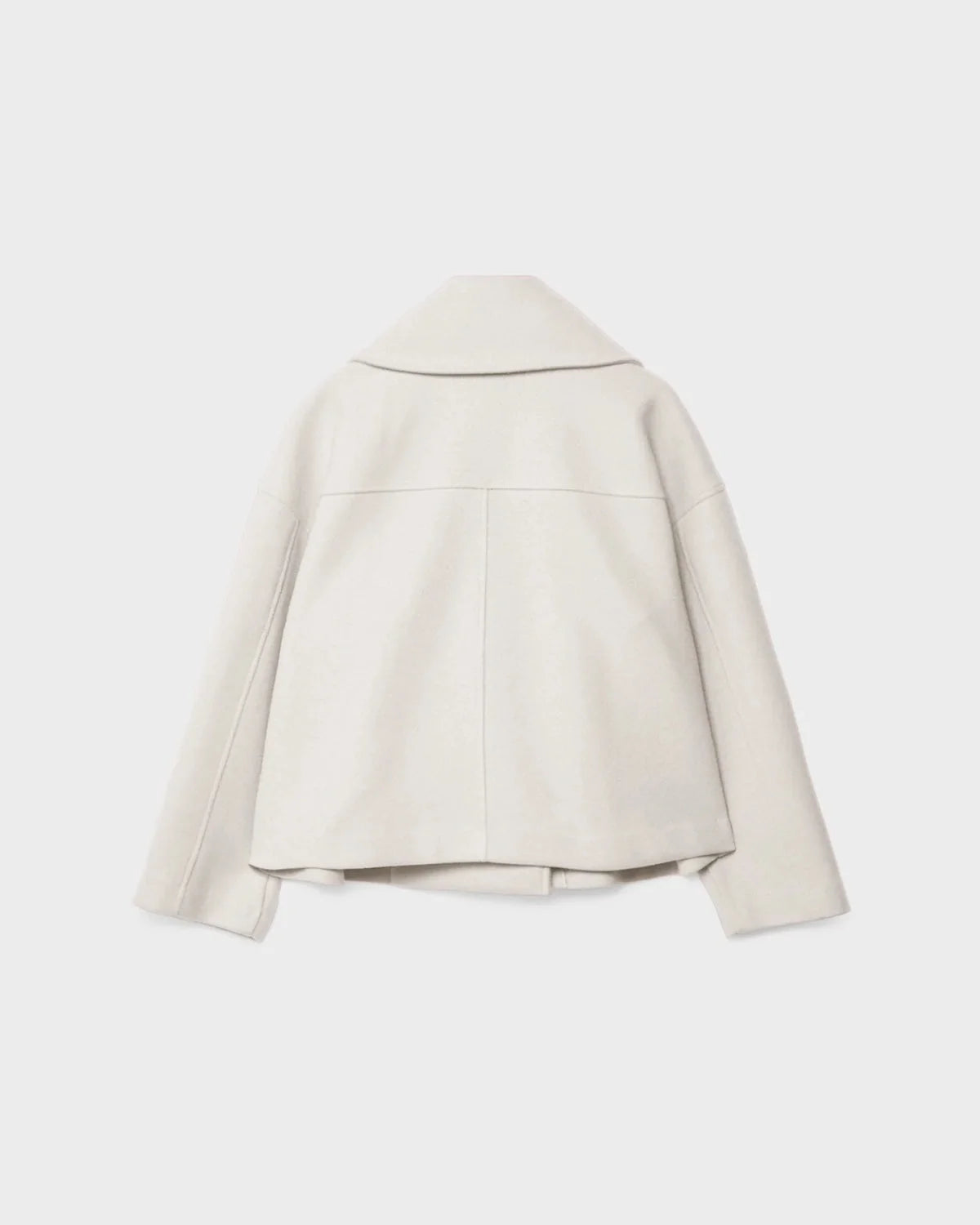 Women's Short Double-Breasted Wool Blend Jacket with Wide Lapels 7