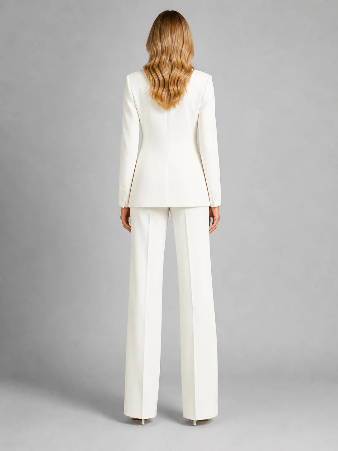 Women's Tailored Blazer and Wide-Leg Trousers Set for Smart Style 1