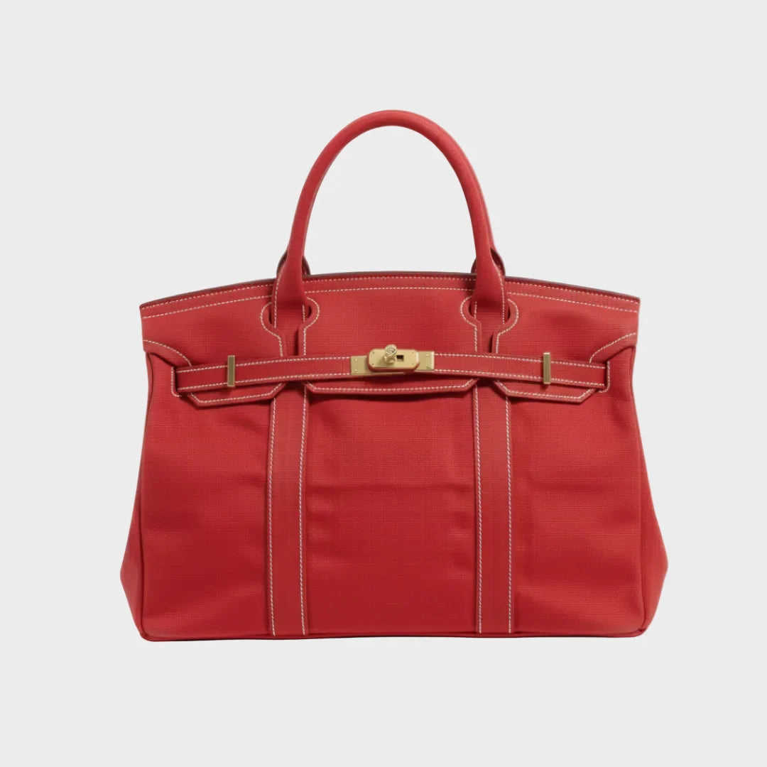 Women's Tote Bag with Double Handles and Front Strap for Travel 10